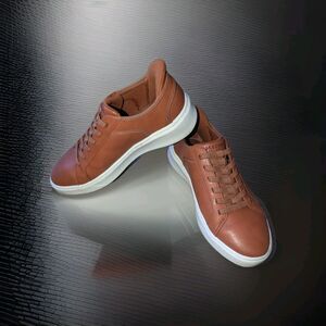 Skechers Court Break Double Vented Mens Size 7.5 Brown Athletic Shoes Sneakers